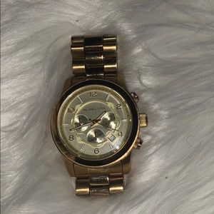 Gold Michael Kors Large Chronograph Watch ✨